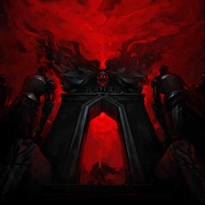 Digital painting of a gate.