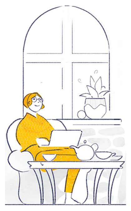 Illustration of an office worker.