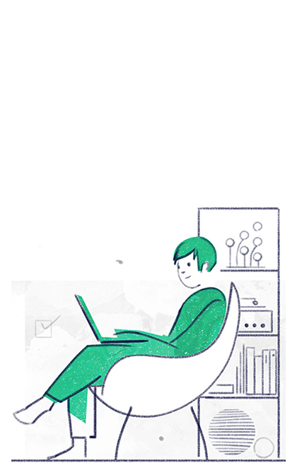 Illustration of an office worker.