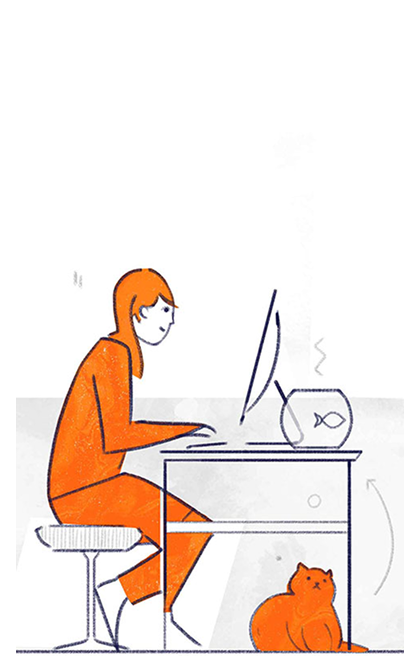 Illustration of an office worker.
