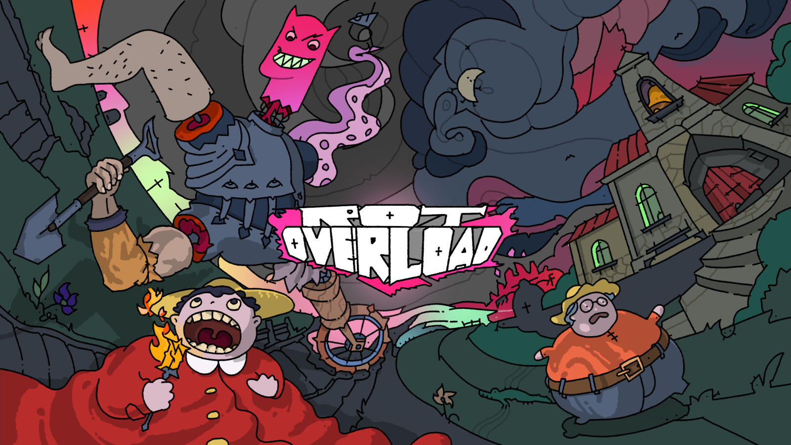 Illustration of various characters.